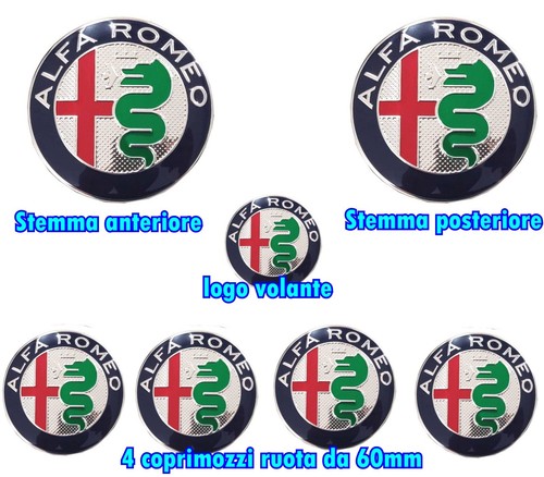 Kit fregio stemma alfa romeo - fregio,