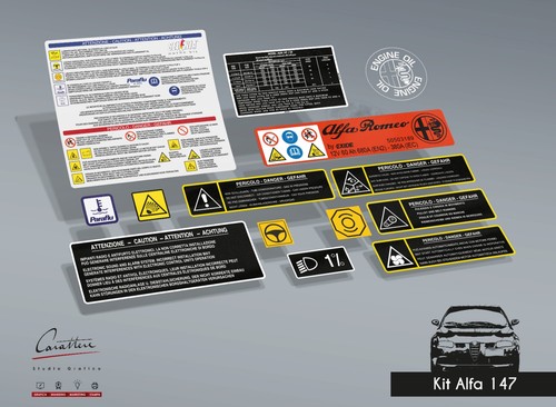 Kit adesivi per vano motore - adesivi,